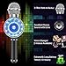 weird tails Wireless Karaoke Microphone, Handheld Bluetooth Microphone with Speaker and Light Echo Mic Portable Karaoke Player for Kid Adult Girl Home Party Singing Birthday Gift (Black)