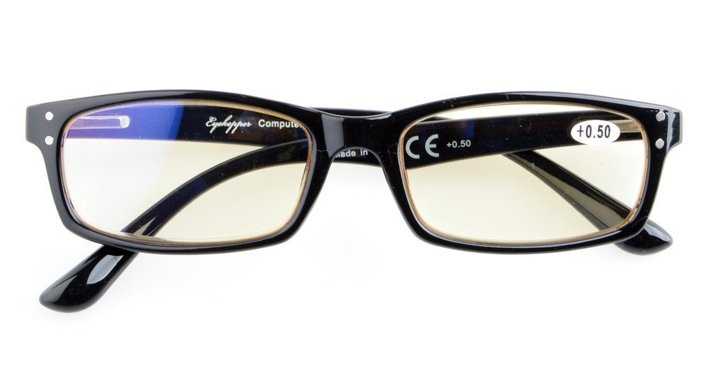 Photo 1 of CessBlu Computer Glasses Women Men-Anti Blue Rays Eyeglasses-Blue Light Filter Reading(Black) +3.0