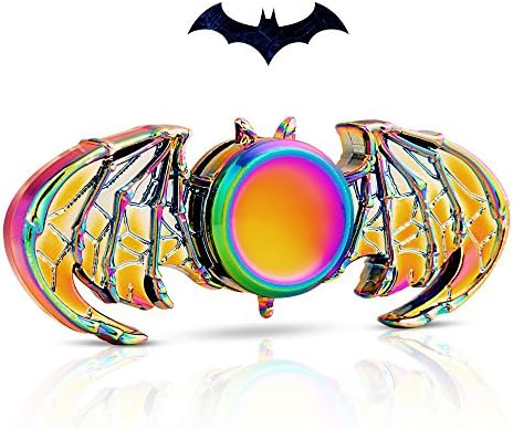 MAYBO SPORTS Wiitin Batman Fidget Hand Spinner Made by Metal, Bat-Symbol Novelty Toy, Mixed Color