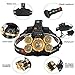 Headlamp, FightingGirl Brightest 12000 Lumen 5 LED Head lamp,USB Waterproof Headlight Flashlight with Zoomable Work Light, Head Lights for Camping Running Hiking