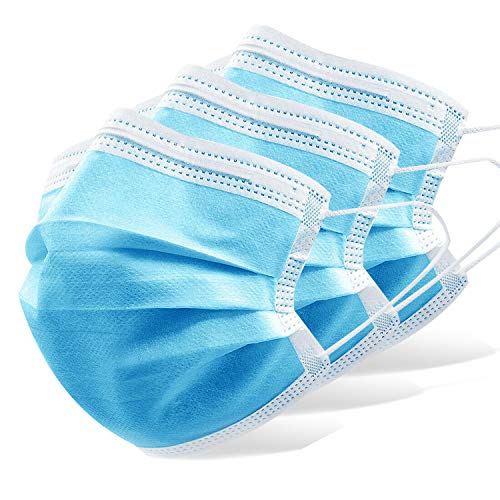 Sheal 100PCS Disposable 3-Layer Face Masks For Adult, Colorful Geometric Pattern Breathable Face Masks