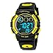 AZLAND Boys Watches,Sports Watch,Digital Watch Features Night-light,Swim,Frozen,Waterproof,Yellow