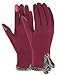 Touch Screen Gloves Women Lined Thick Winter Warm Gloves Outdoor Burgundy