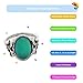 MOJO JEWELRY Gothic Flower Pattern Antique Sterling Silver Plating Oval Stone Color Change Mood Ring MJ-RS008