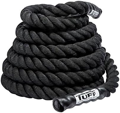 1.5 " Battle Rope Black 50 Feet with Free Wrap around Anchor