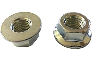 AMZ CLIPS AND FASTENERS 10 M14-2.0 Hexagon Flange Nut - Non-Serrated Class 10 Zinc. DIN 6923