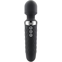 Personal Wand Massager, Wireless with 16 Vibration Patterns, Multi-Speed Cordless Handheld Massager- Travel Bag Included…