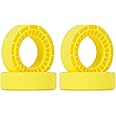 INJORA 4pcs Silicone Rubber Inserts for 64 * 24mm 1.3" Tires(Yellow)