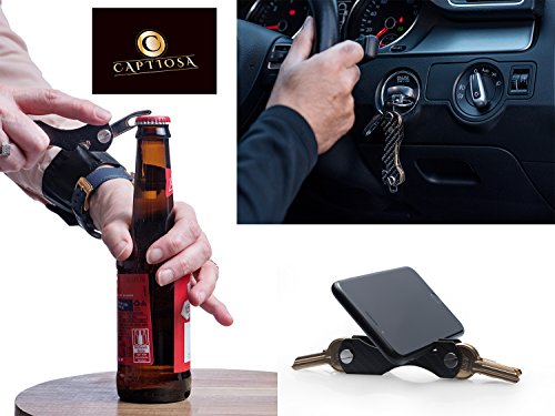 image for NEW and UNIQUE DESIGN! Compact Smart Key Holder by Captiosa | Carbon F