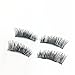 Magnetic Eyelashes Dual Magnetic False Eyelashes 3D Reusable Fake Magnet Eyelashes, No Glue 0.2MM Ultra Thin Fake lashes for Ultra Soft & Handmade Seconds to Apply (2 Pairs 8 pieces) (013-4)
