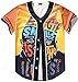 PIZOFF Short Sleeve Baseball Team Jersey Cartoon King of Hip Hop Basketball Shirt Y1724-59-XL