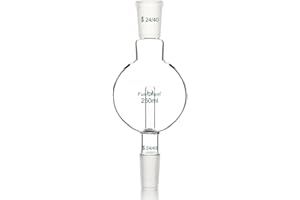 FunChem 250 ml Rotary Evaporator Bump Trap with 24/40 Outer Upper Joint and 24/40 Standard Taper Inner Lower Joint