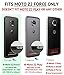CaseWe - Motorola Moto Z2 Force Protective Bumper Case Cover/Compatible With Moto Mods - Clear & Matte Black