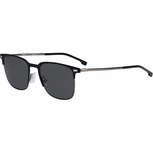 Lunettes De Soleil Hugo Boss BOSS 1322/S 124 - Noir Mat Argenté, Taille 55/18/145, Homme