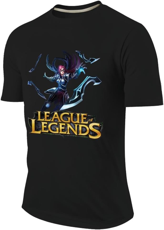 League of Legends Short Sleeve Irelia T-shirt-Black-Large