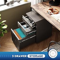 DEVAISE 3 Drawer Mobile File Cabinet with