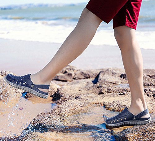 Beister Mens Summer Garden Clogs Mules, Anti-Slip Water Shoes Breathable Sandals Slippers Outdoor, Beach