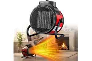 RAINPOT Saker 3000W Powerful Portable Heating Cannon, PTC Fast Heating Cannon with 90° Adjustable Angle, 2 Heat Settings & Safety Protection for Office Workshop Home Indoor Use