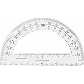 Sparco Professional Protractor - Plastic - Clear - 1 Each - 1 Each