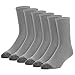 Galiva Men's Cotton Lightweight Crew Dress Socks - 6 Pairs, Medium, Grey