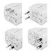 Insten Universal Worldwide Travel Adapter Wall Charger Power Plug AC Adapter with Dual USB Charging Ports for US/EU/UK/AU International Cellphone Laptop, White