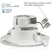 TORCHSTAR 6 Inch Integrated LED Recessed Lighting with Junction Box, Dimmable Baffle Trim Canless Downlight, Anti-Glare, 9W=80W, UL-Listed, Air Tight & IC Rated, 2700K Soft White, Pack of 4