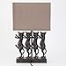 Bits and Pieces - Dancing Cat Lamp - Animal Shaped Table Lamp - Dancing Kitty Cats - Resin Kitty Dancers Lamp Shade is Linen Like Texture - Without Shade It Measures 17-1/4