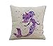 SPPRANDOM Aeiniwer TANGDIAABBCC Birsppy SLS Cotton Linen Decorative Throw Pillow Case Cushion Cover Purple Mermaid 18