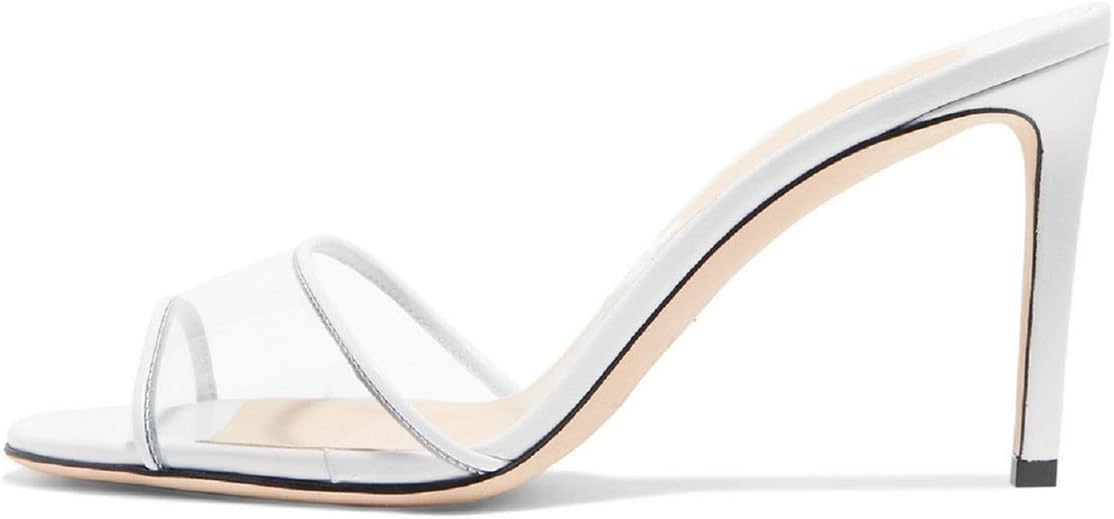 YDN Women Comfy Kitten Low Heel Mules Slip on Clog Sandals Open Toe Dress Pumps Slide Shoes