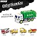 Barcaloo Trash Truck Toy - Friction Powered Toy Trucks with Lights & Sounds for Kids