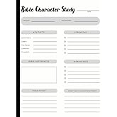 Bible Character Study Journal: Comprehensive Workbook for Exploring Key Figures in Scripture: Track Names, Meanings, Key Facts, Strengths, Weaknesses, ... | Perfect for Personal or Group Bible Studies