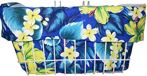 Bike Basket Cover Yellow Hibiscus- Rectangular