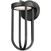 Z-Lite 5005S-BK-LED Leland Outdoor Wall Sconce, 1-Light 9.5 Watts, Sand Black