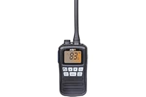 Handheld Two-Way VHF Marine Radio IPX7 Waterproof,LED Screen,10 NOAA Weather Channels,Flashing Light,Falling Water Alarm KSUN P25
