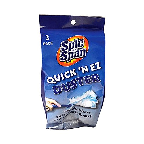 2 Pack Spic & Span Microfiber Disposable Duster Refills Clean Removes Dust Dirt