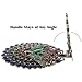 Ivenf Vintage Metal Oval Make-Up Hand/Table Mirror, Peacock Spread Tail, Blue
