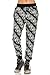 My Yuccie Women's Super Soft Comfy Print Jogger Pants with Zipper Side Pockets (S - XL)