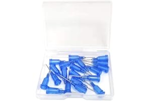 SANANTS 20 Pack - 22 Ga 1/2 Inch Blunt Tip Dispensing Needle with Luer Lock,Blue,20 Pack