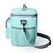 Msicyness Adult Lunch Box Insulated Lunch Bag Large Cooler Tote Bag for Men & Women, Double Deck Heat-resistant Cooler with Adjustable Shoulder Handbag (blue)