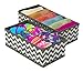 Sorbus® Set of 4 Foldable Drawer Dividers, Storage Boxes, Closet Organizers, Under Bed Organizer (Gray Chevron Pattern)