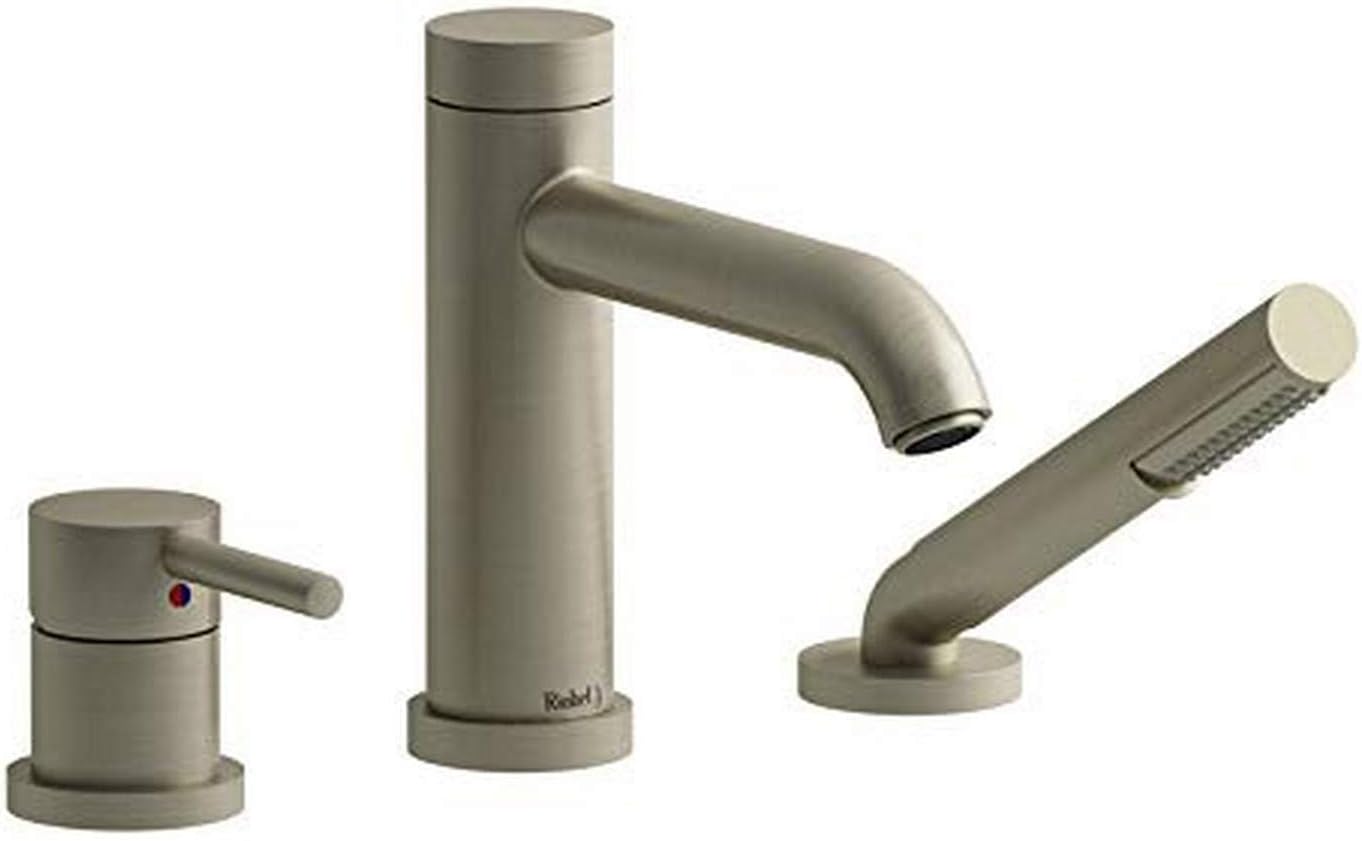 Riobel CS10BN 3-piece deck-mount tub filler with hand shower, BN