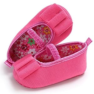 gllive Infant Baby Girl Anti-Slip Mary Jane Soft Cloth Sole Sneaker Shoes With Bowknot