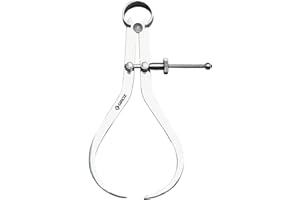 Groz 01415 12" Spring Outside Caliper, Matte Finish, with Solid Nut