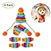 Pet Clothes Sweater Puppy Pet Dog Cat Winter Warm Costume 6Pcs/Set Striped Knitted Cap Socks Scarf S