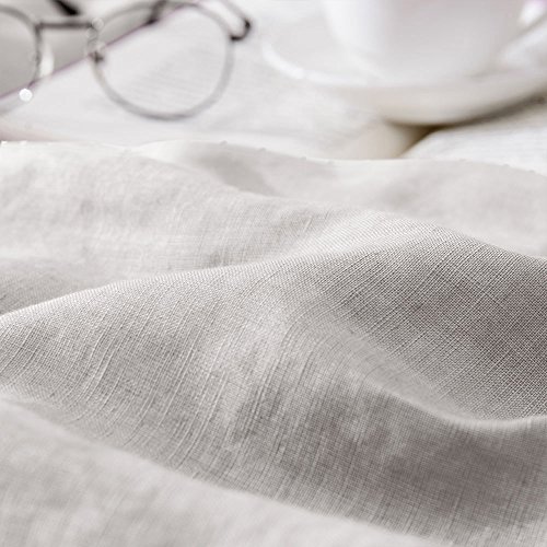 Lausonhouse Linen Duvet Cover Set,100% French Linen Duvet Cover Set,Luxurious 3 Pieces Bedding Set - King - Gray