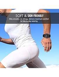 Correa de reloj deportivo, marca MoKo, de silicona, para Samsung Gear S3, Negro