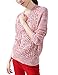 PRETTIGO Women's Trendy Knitted Cable Sweater Thick Crew Neck Pullover Knitwear Sweater