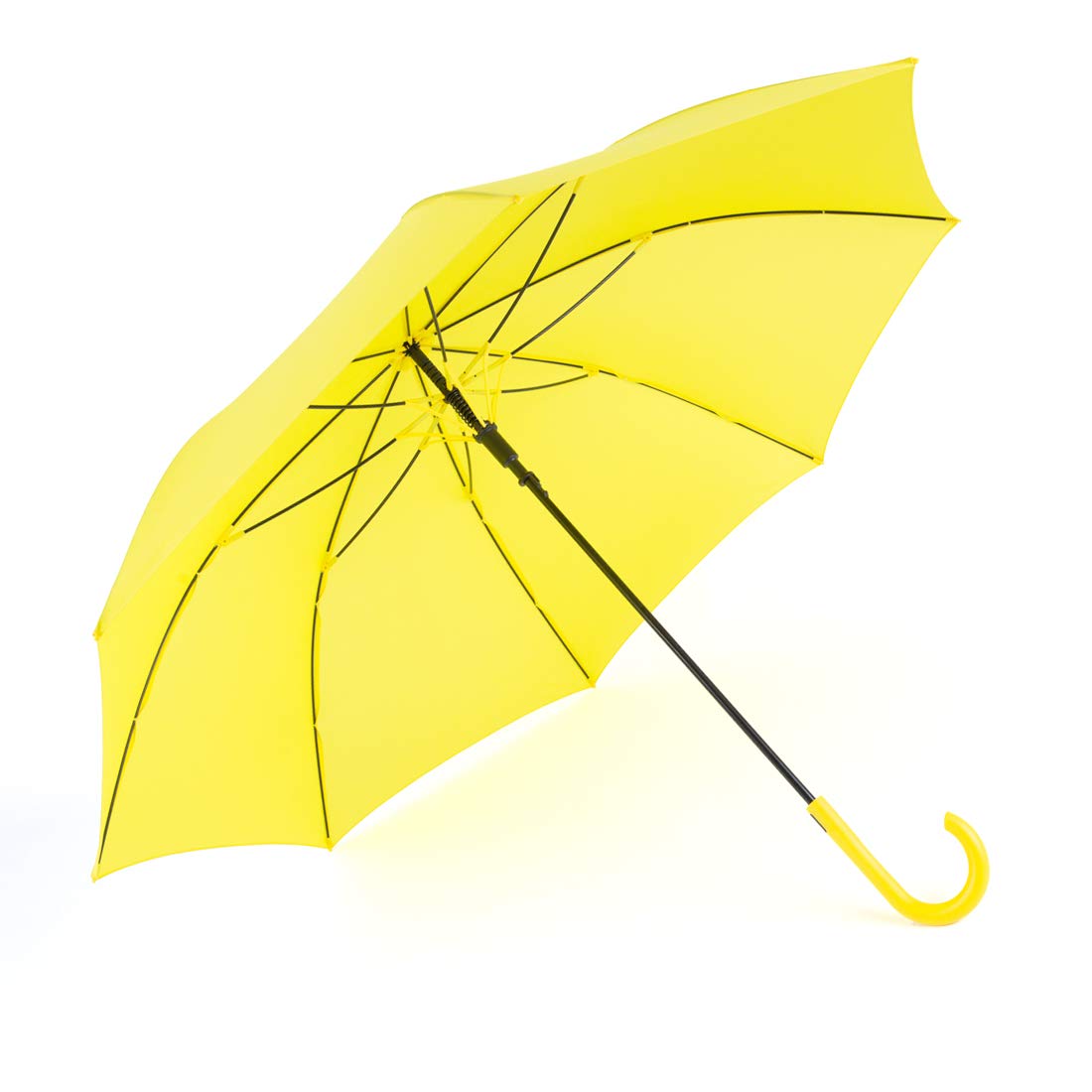 RUMBRELLA Stick Umbrella, 51 Inch Large Automatic Open for 2 Persons Stormproof for Businessmen, UPF 50+ Waterproof Durable Strong 8 Ribs Golf Brolly (Yellow)