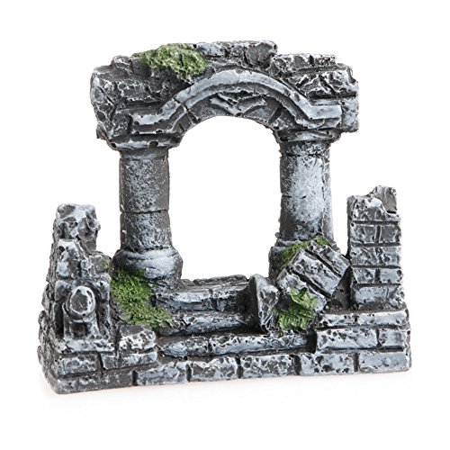Stebcece Resin Rome Square Stone Pillars Bi-Columns Aquarium Landscaping Fish Tank Decor
