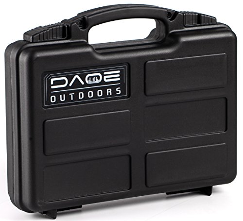 Gun Case Kinghardcase 9mm Lockable, TSA Approved Firearm Travel Case With 1 TSA Lock, Pistol Case Hard Shell, Gun Safe For Handgun, Pistol, Revolver - Shockproof Gun Storage 10.3 X 8.8 Hard Rifle Case